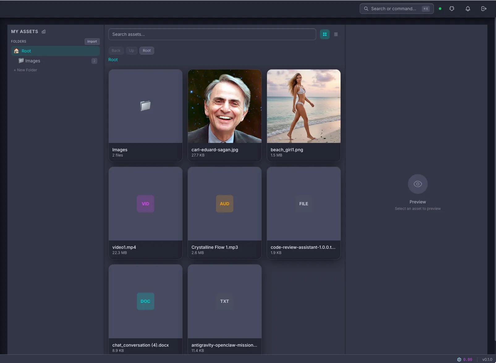 Assets — Snippbot UI