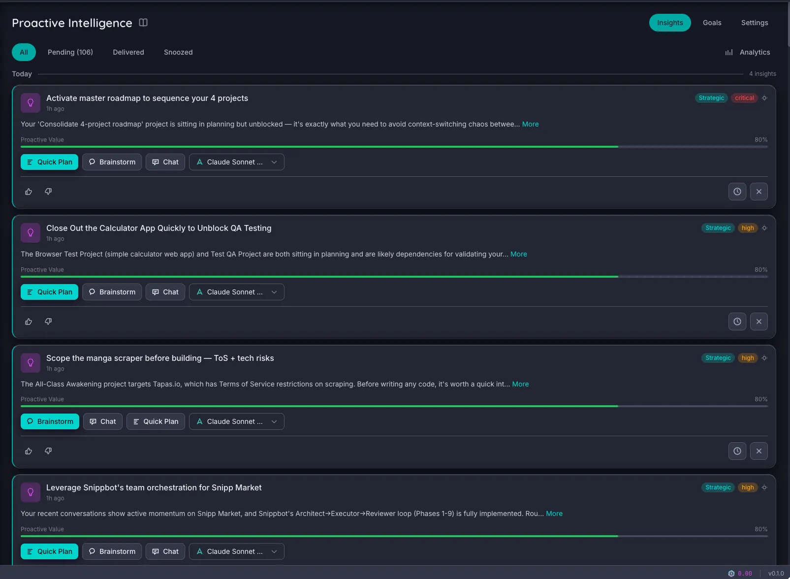 Insights — Snippbot UI
